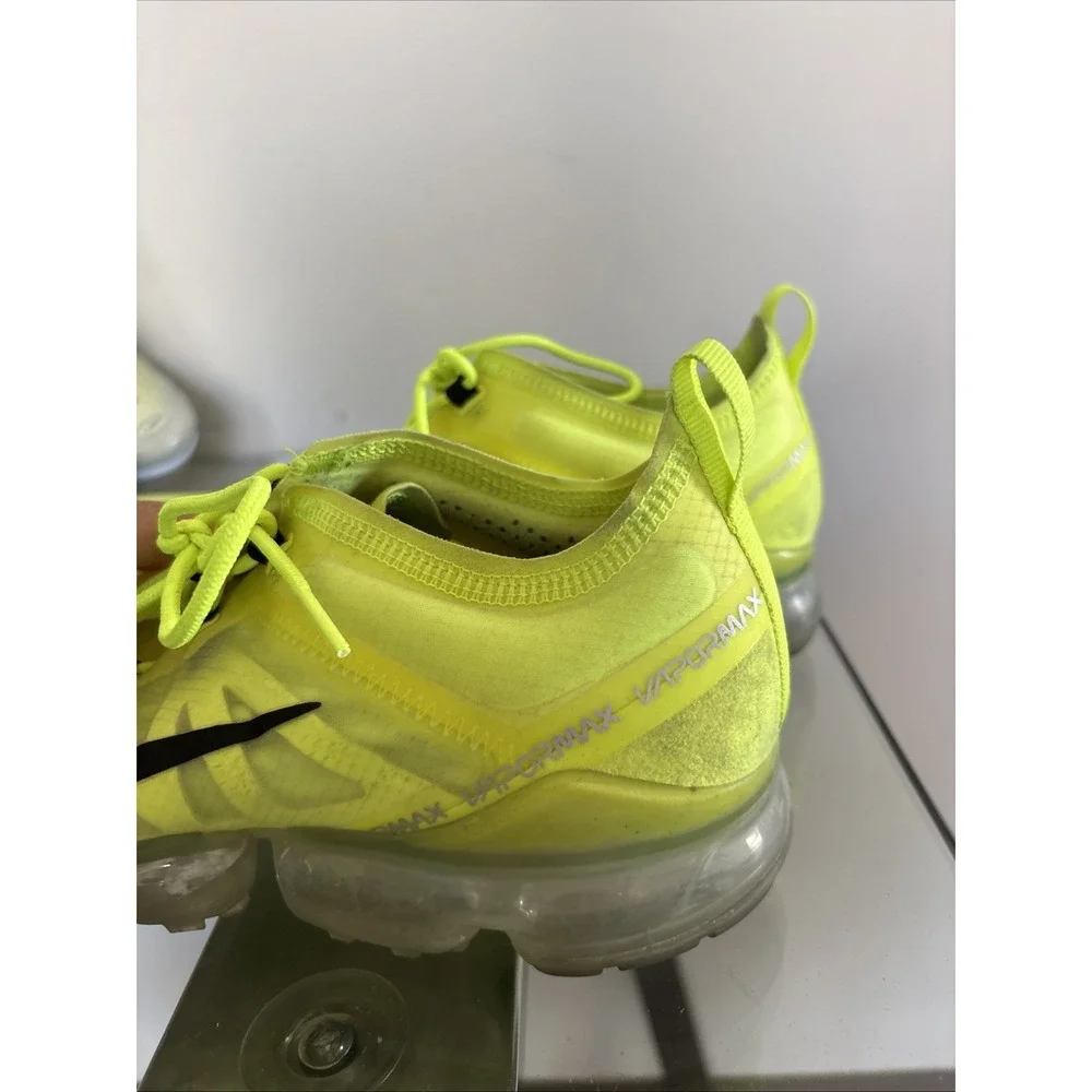 Nike Air VaporMax 2019 Shoes Womens Size 10 Neon Yellow Transparent